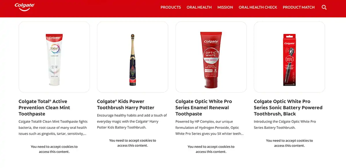Colgate website