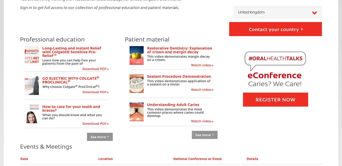Colgate Talks website