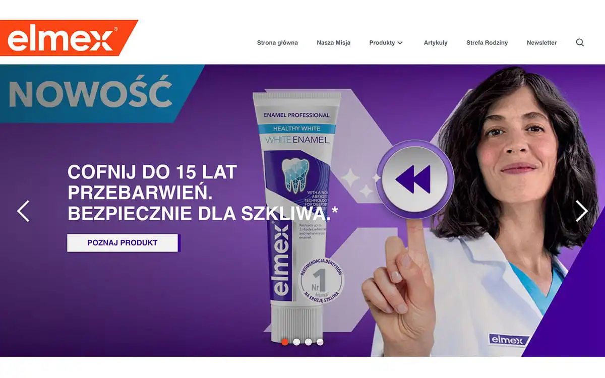 Elmex website homepage