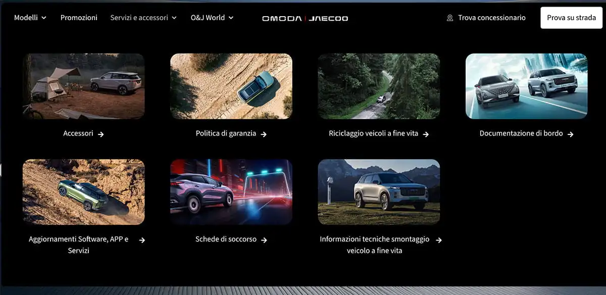 Omoda & Jaecoo website
