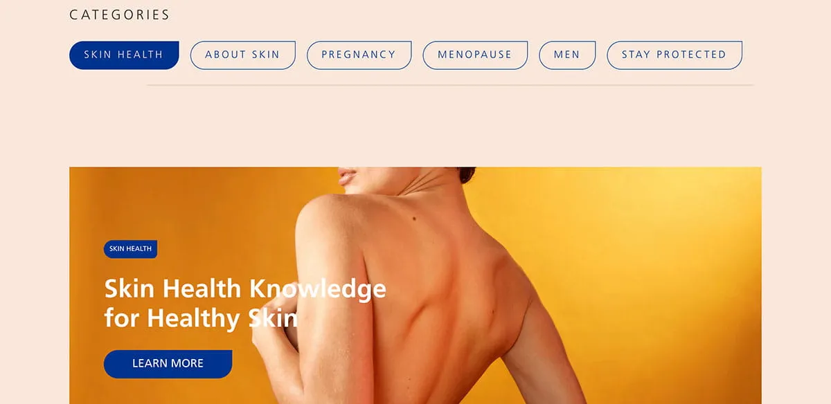 Sanex website