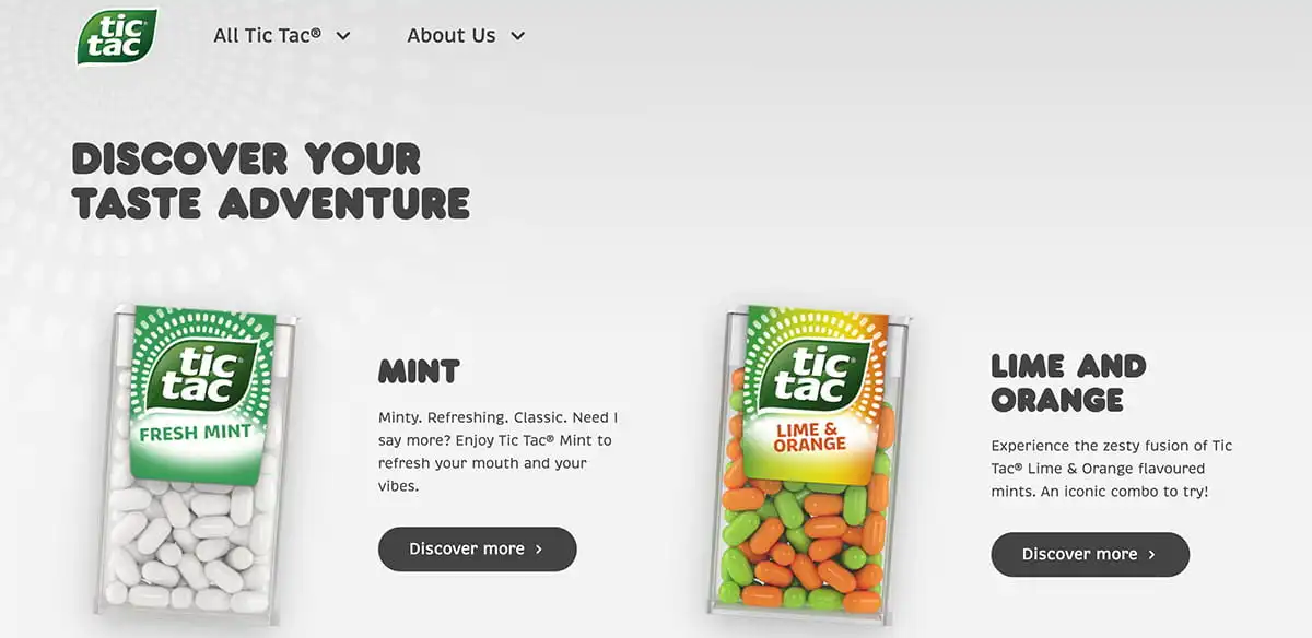 Tic Tac website